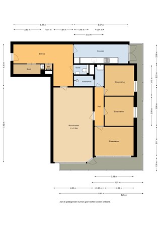 Floorplan - Aziëlaan 420, 3526 SM Utrecht